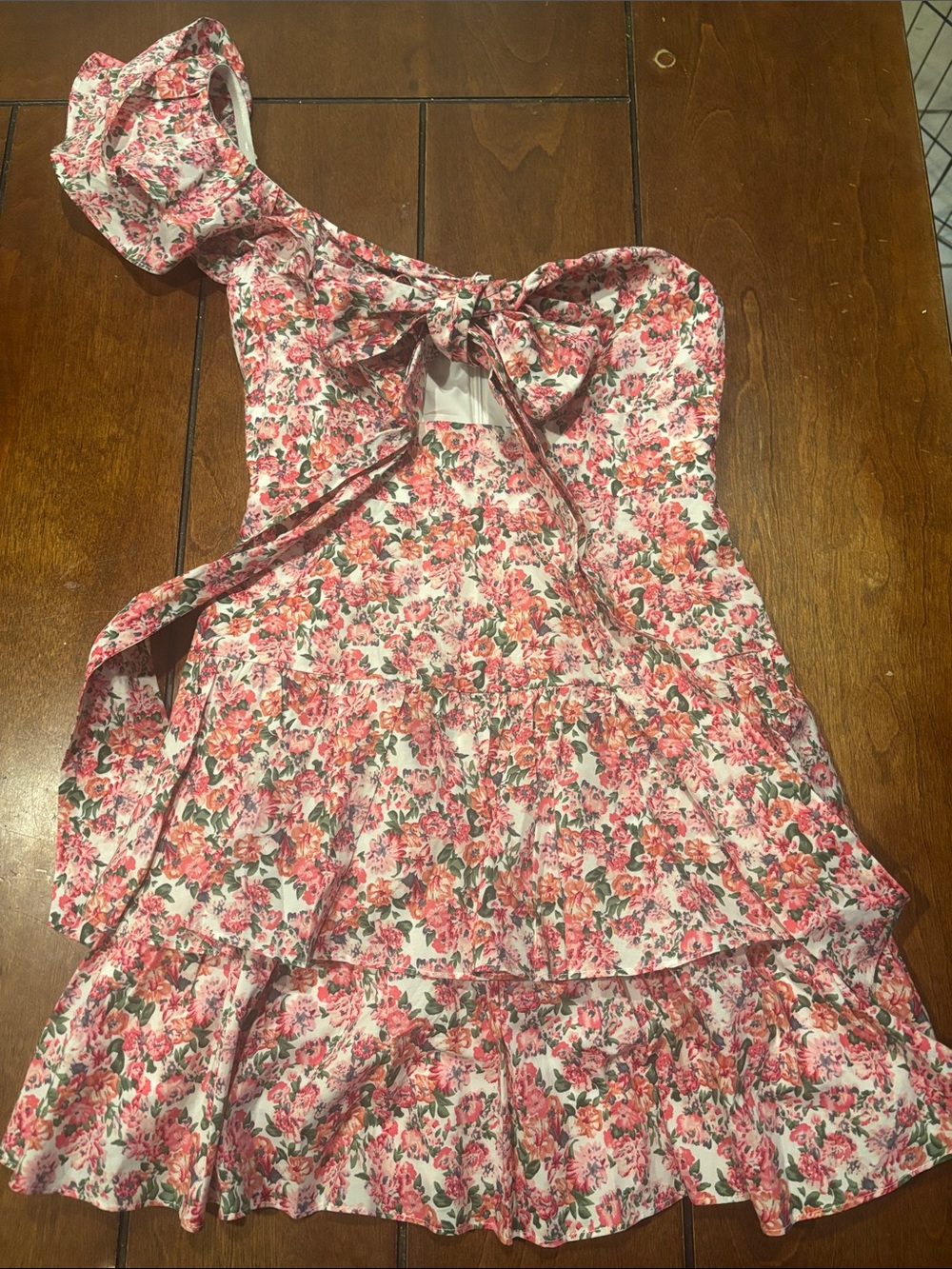 Hello Molly Floral One-Shoulder Dress - Pink Floral